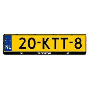 Kentekenplaatsticker Honda