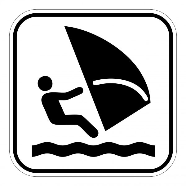 Windsurfen sticker 10cm x 10cm