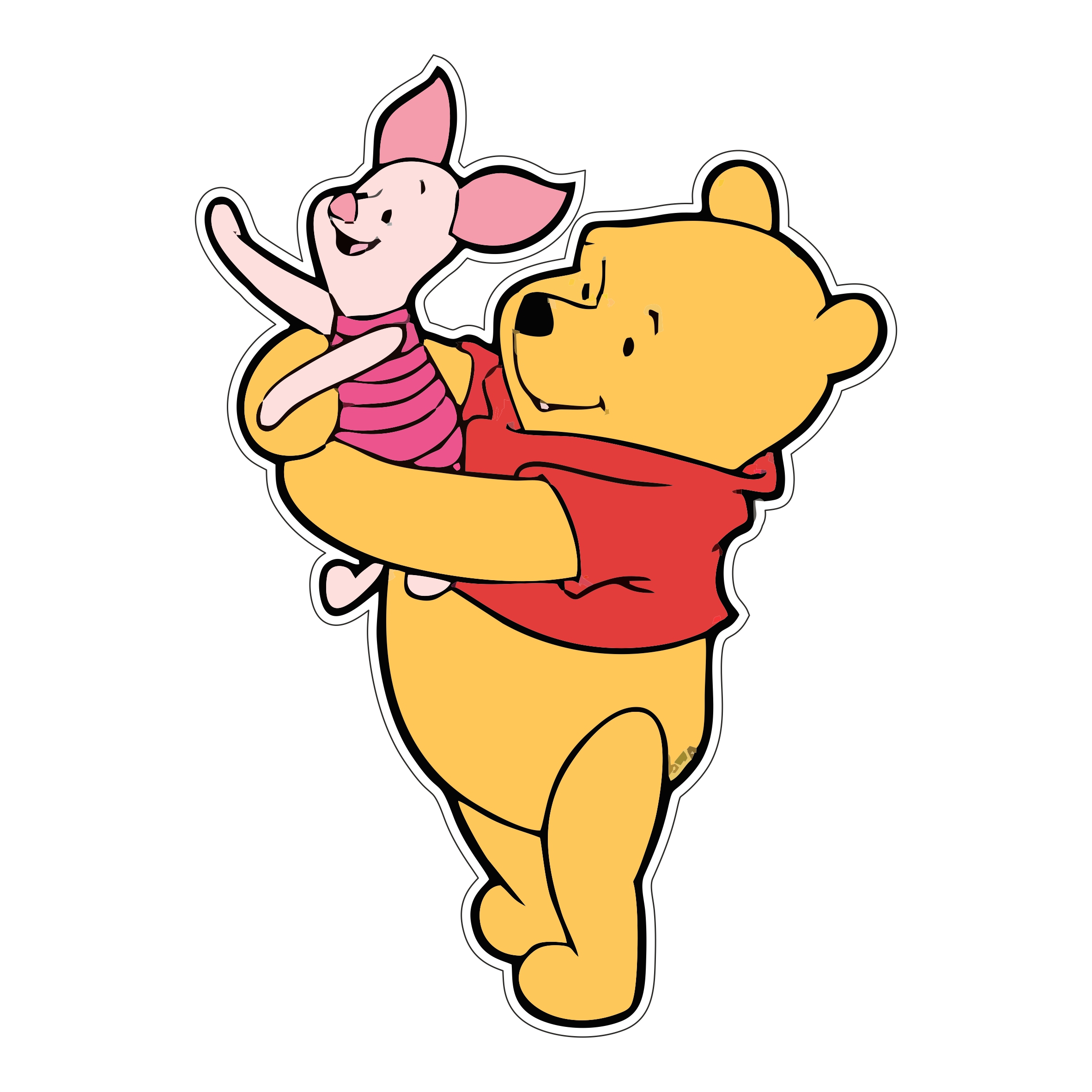 Winnie de Pooh en Knorretje sticker