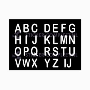 Alfabet wit Letters sticker