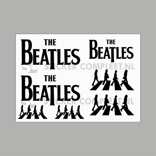 Beatles Sticker zwart