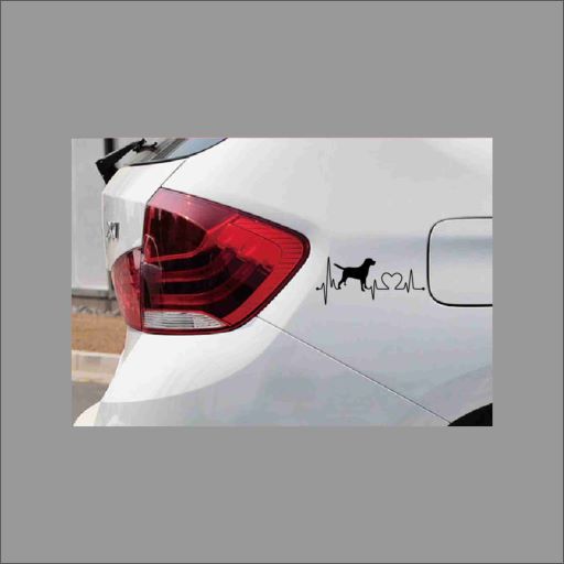 Hartslag / hond sticker 180 x 80 mm.