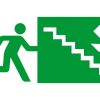 sticker exit rechts trap af