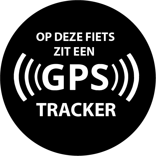 Waarschuwingssticker GPS Zwart