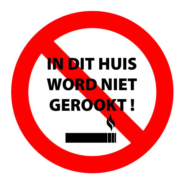 sticker in dit huis word niet gerookt