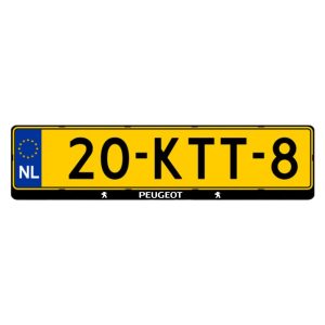 Kentekenplaatsticker Peugeot