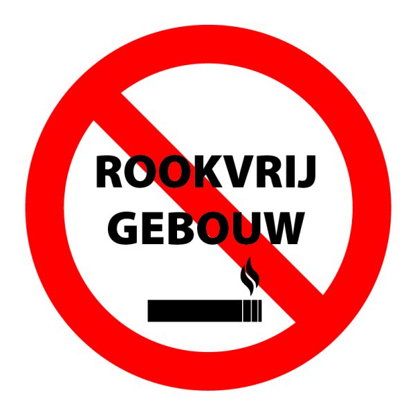 sticker rookvrij gebouw