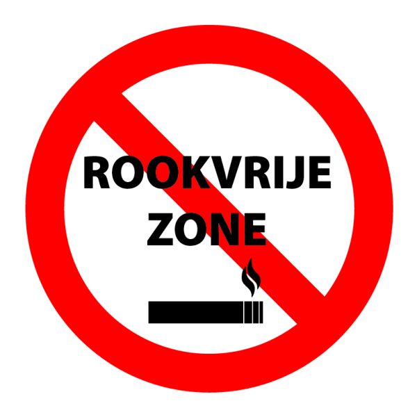 Sticker rookvrije zone