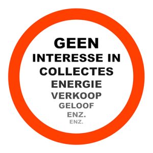 niet aanbellen voor collectes