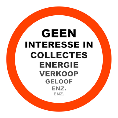 niet aanbellen voor collectes