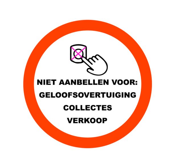 niet aanbellen voor collectes